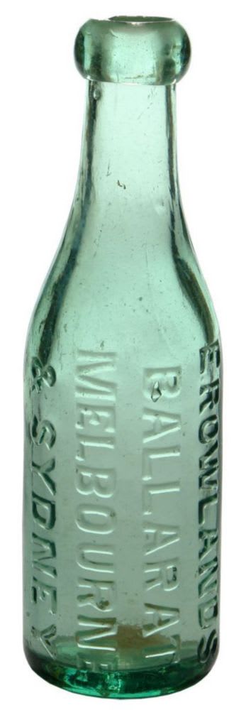 Rowlands Ballarat Melbourne Sydney Soda Bottle