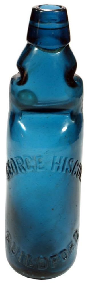 George Hiscox Guildford Cobalt Blue Patent Bottle