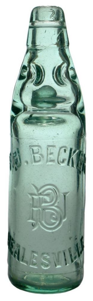 Becker Healesville Codd Marble Bottle