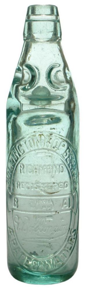 Bollington Aerated Waters Richmond Codd Marble Bottle