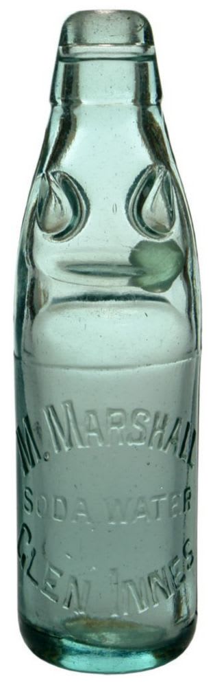 Marshall Soda Water Glen Innes Codd Bottle