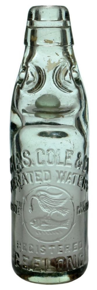 Chas Cole Heron Fish Geelong Codd Bottle