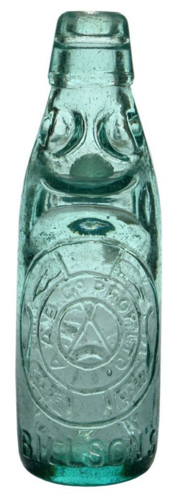 Billson's Anglo Australian Beechworth Tallangatta Codd Bottle