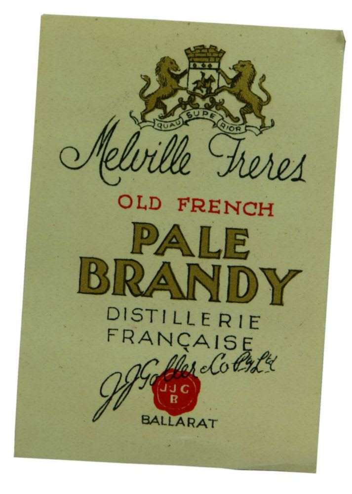 Melville Freres Brandy Goller Ballarat Label