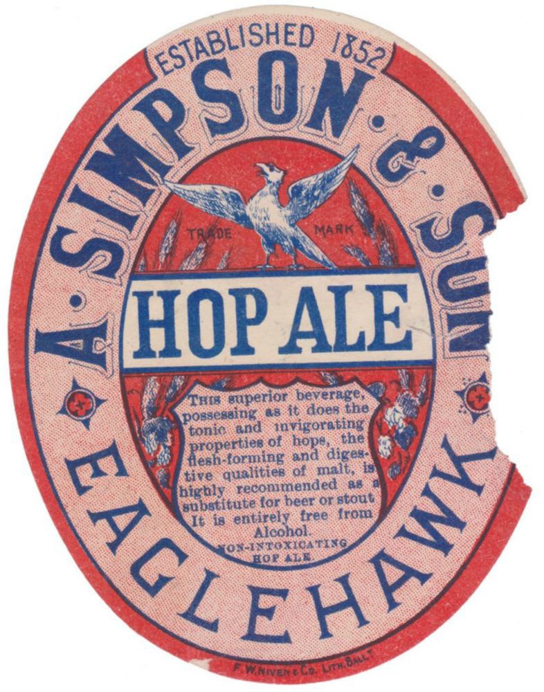 Simpson Hop Ale Eaglehawk Label