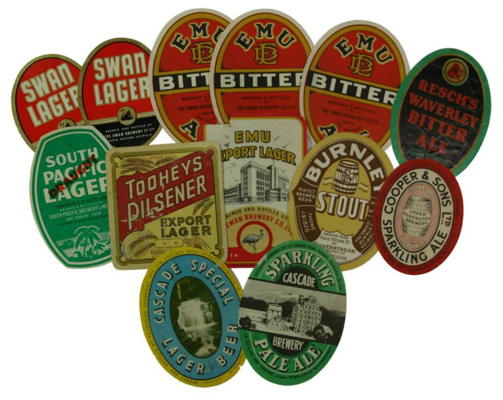 Australian Brewery Beer labels