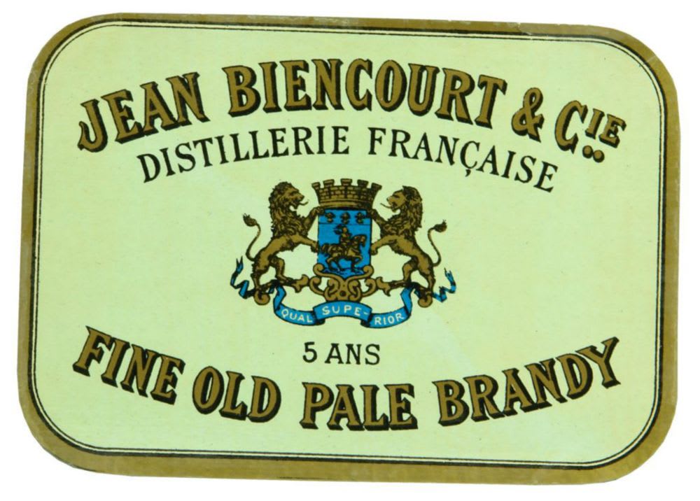 Jean Biencourt Brandy Label