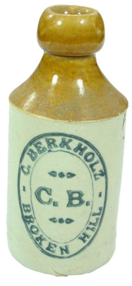 Berkholz Broken Hill Stoneware Ginger Beer Bottle