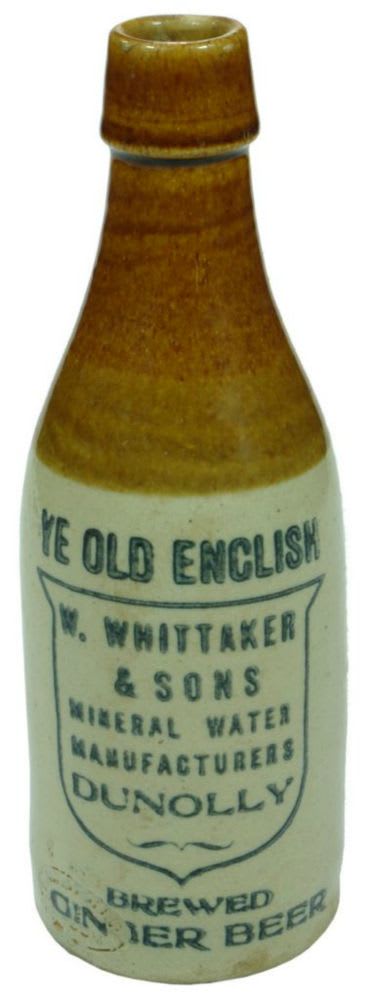 Whittaker Dunolly Old English Ginger Beer Bottle