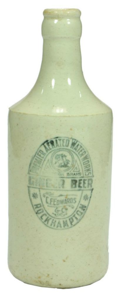 Edwards Rockhampton Premier Stoneware Ginger Beer Bottle