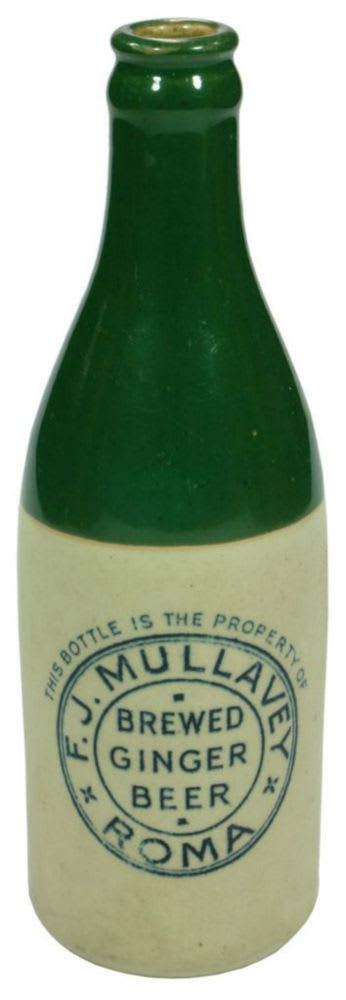 Mullavey Roma Green Top Ginger Beer Bottle