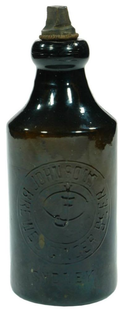 Johnson's Ginger Beer Sydney Glass Bottle