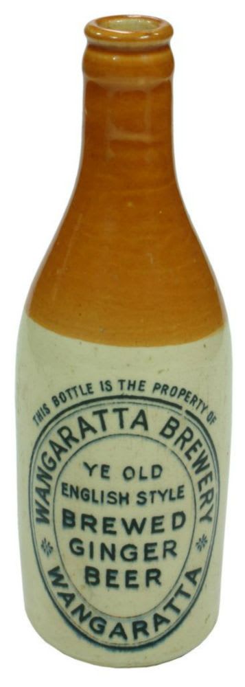 Wangaratta Brewery Stone Ginger Beer Bottle