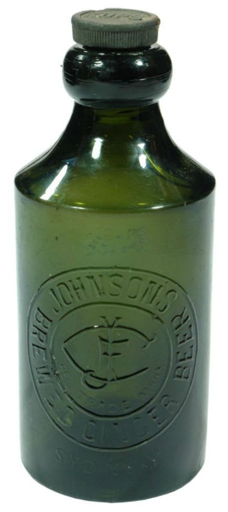 Johnson's Ginger Beer Sydney Glass Bottle