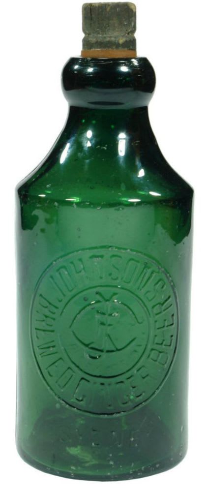 Johnson's Ginger Beer Sydney Glass Bottle