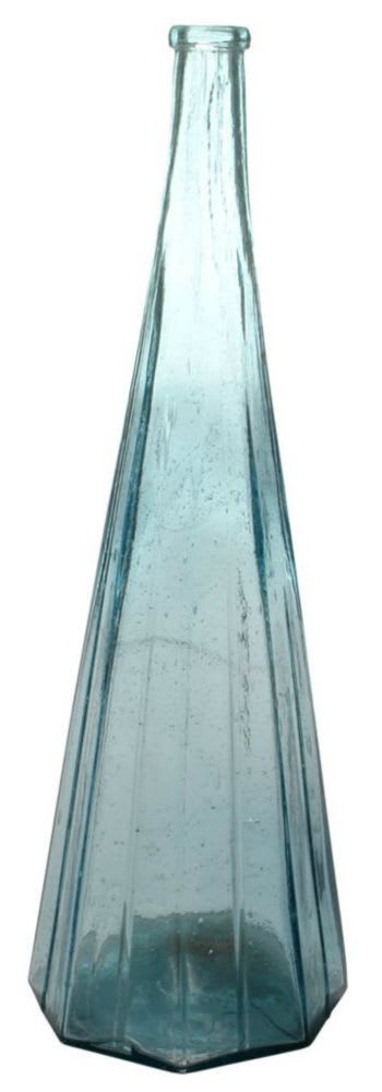 Ice Blue Panelled Conical Salad Oil Bottle