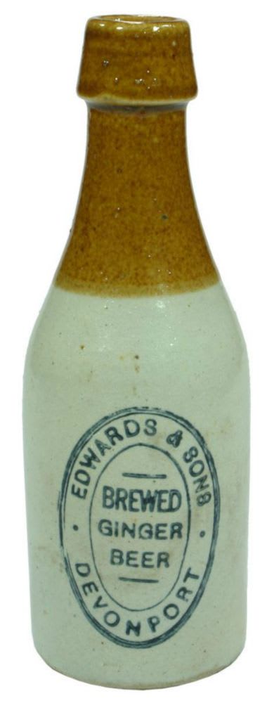 Edwards Devonport Brewed Ginger Beer Stone Bottle