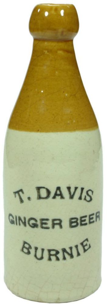 Davis Ginger Beer Burnie Stoneware Bottle