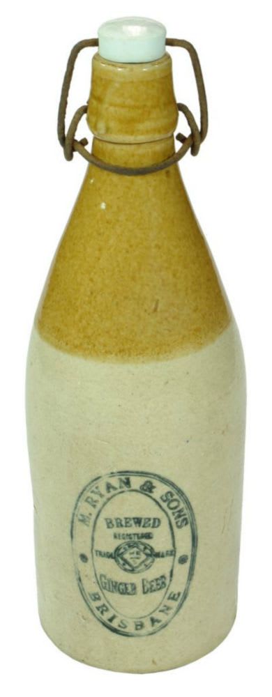 Ryan Brisbane Lightning Stopper Stoneware Bottle