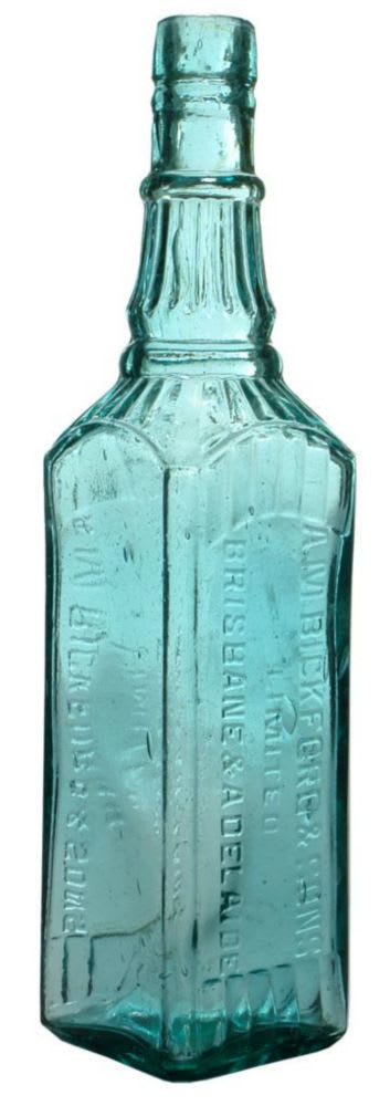 Bickford Brisbane Adelaide Old Cordial Bottle