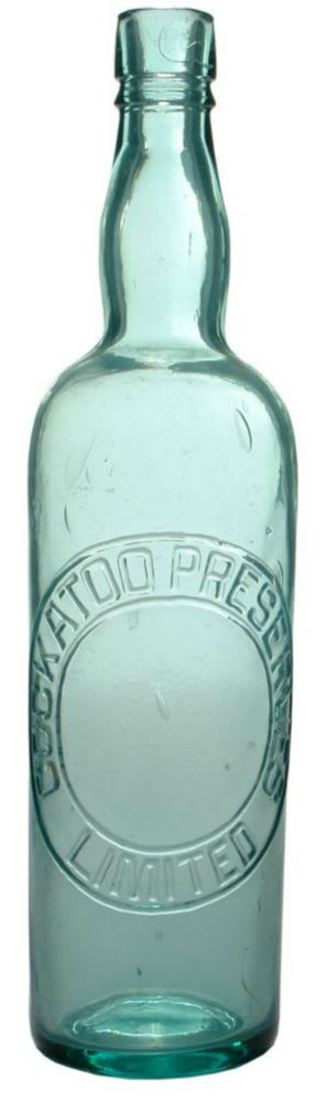 Cockatoo Preserves Old Cordial Bottle