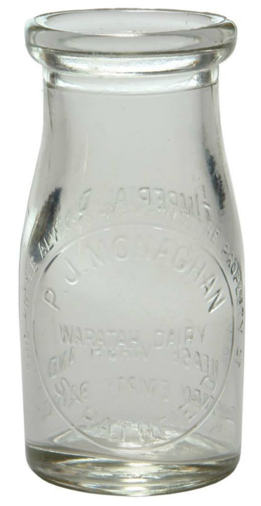 Monaghan Waratah Dairy Strathfield Milk Bottle