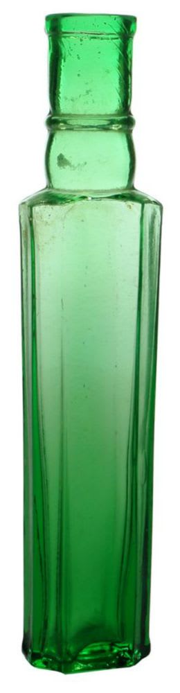 Green Glass Capers Herbs Bottle