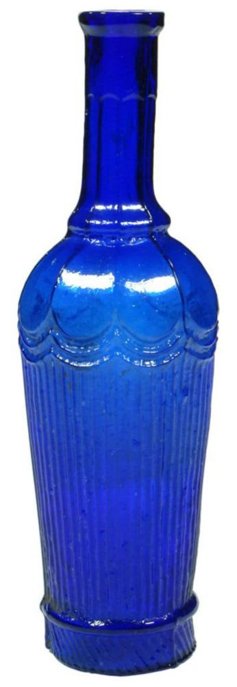 Sauce Condiment Blue Glass Bottle