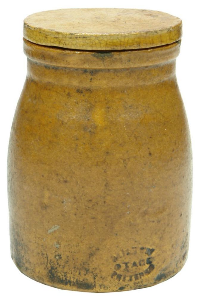 Milton Otago Potteries Tan Stoneware Jar