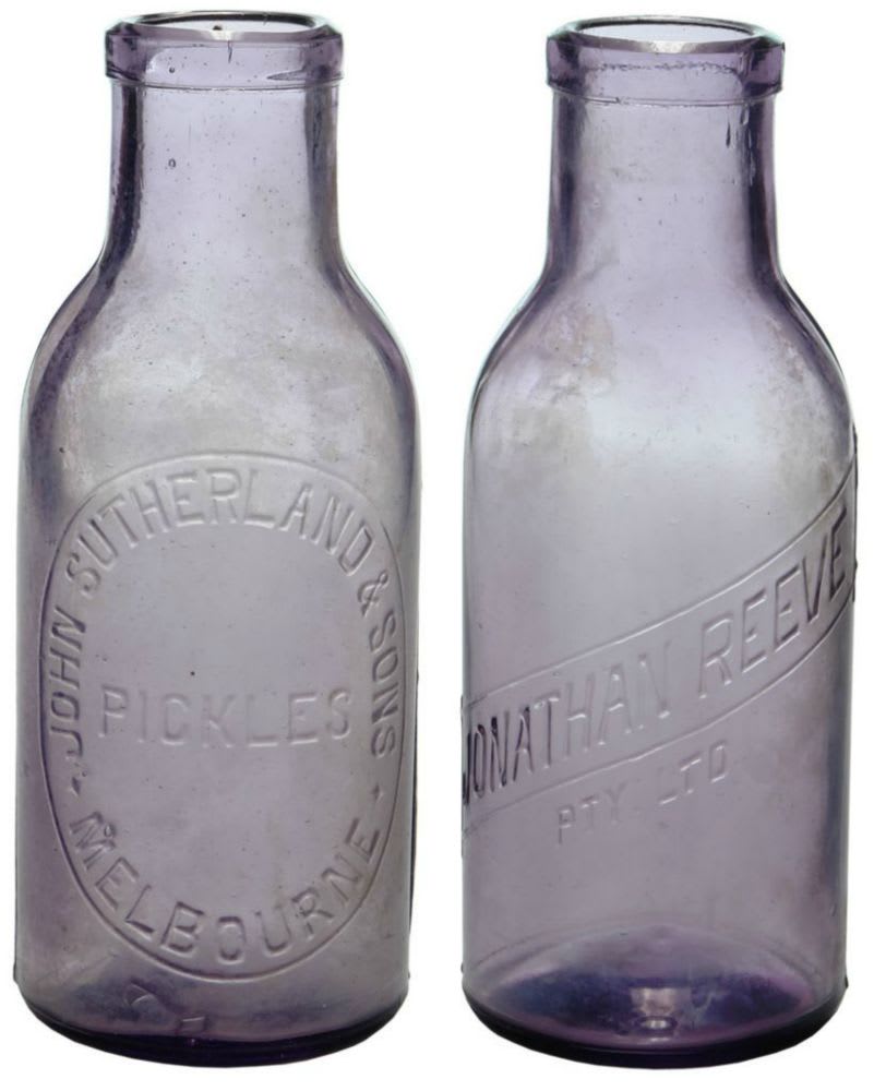 Collection Purple Pickle Bottles