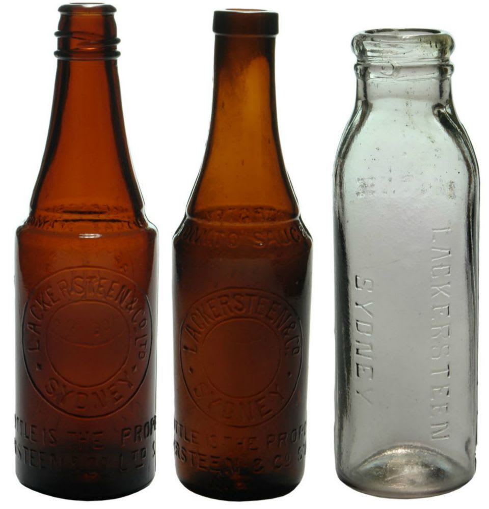 Collection Antique Old Sauce Bottles