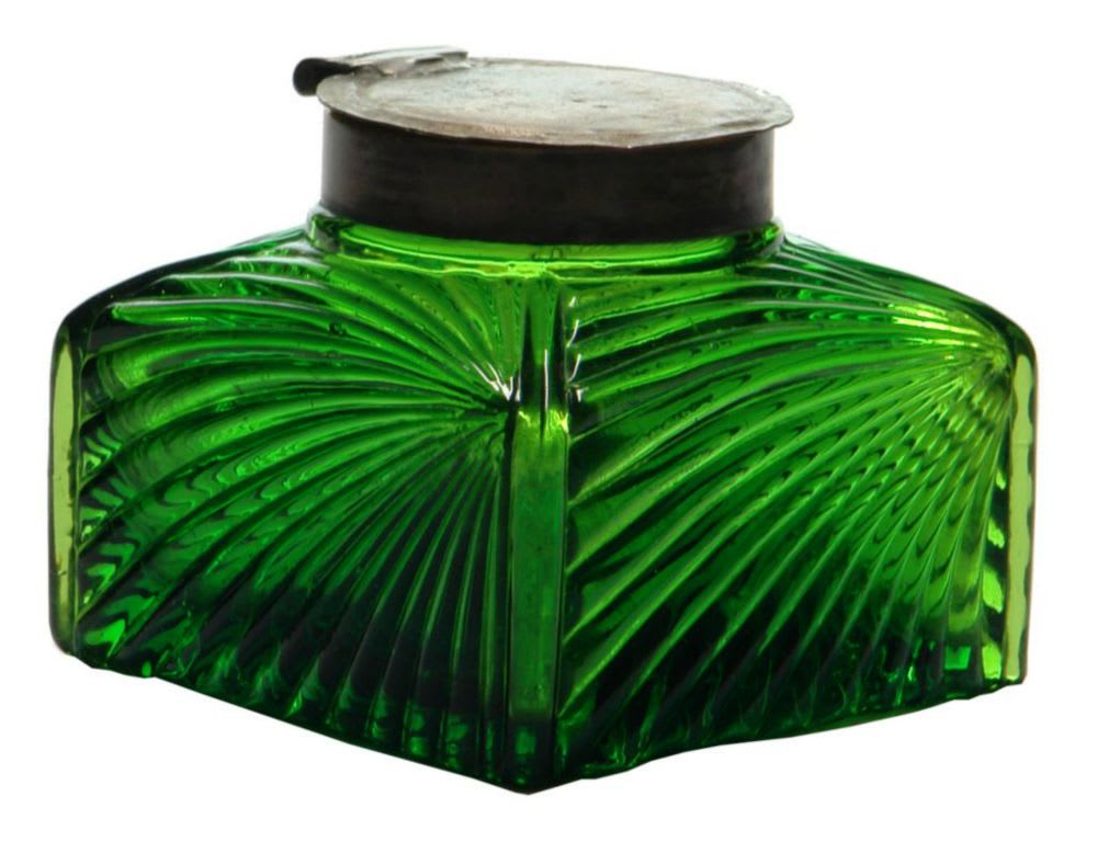 Bright Green Inkwell Copper Lid