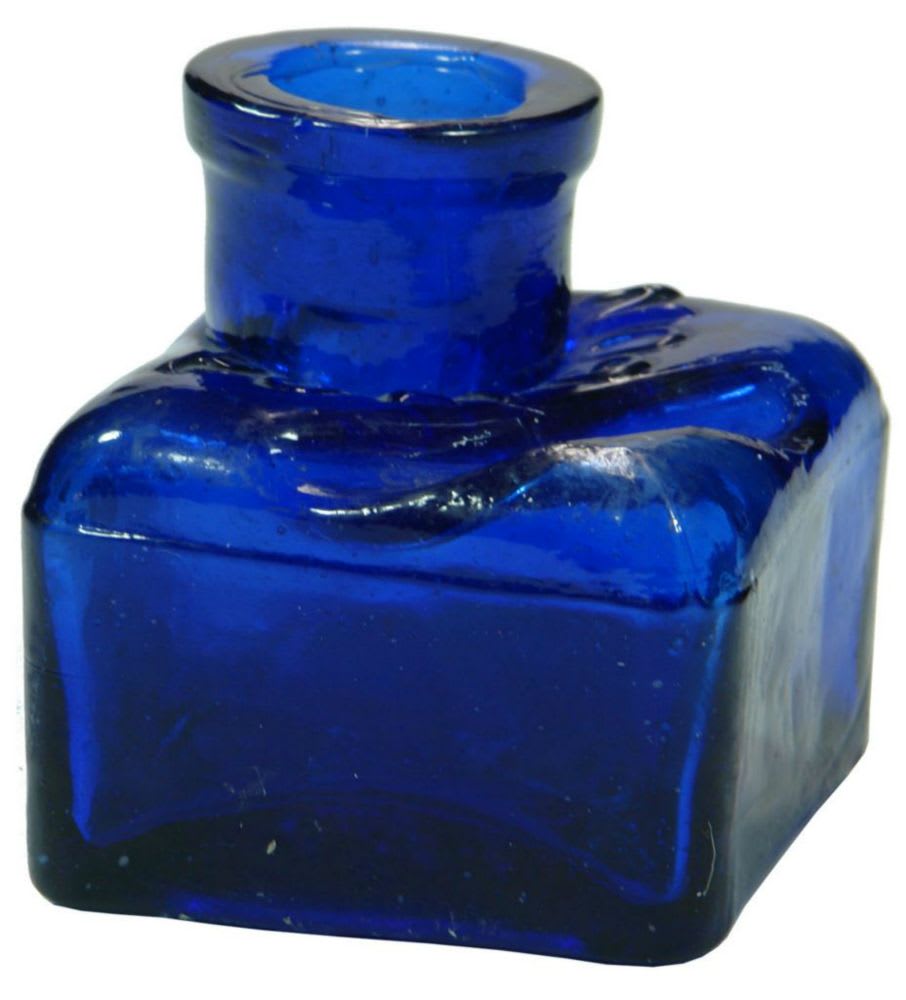 Polygon Cobalt Blue Ink Bottle