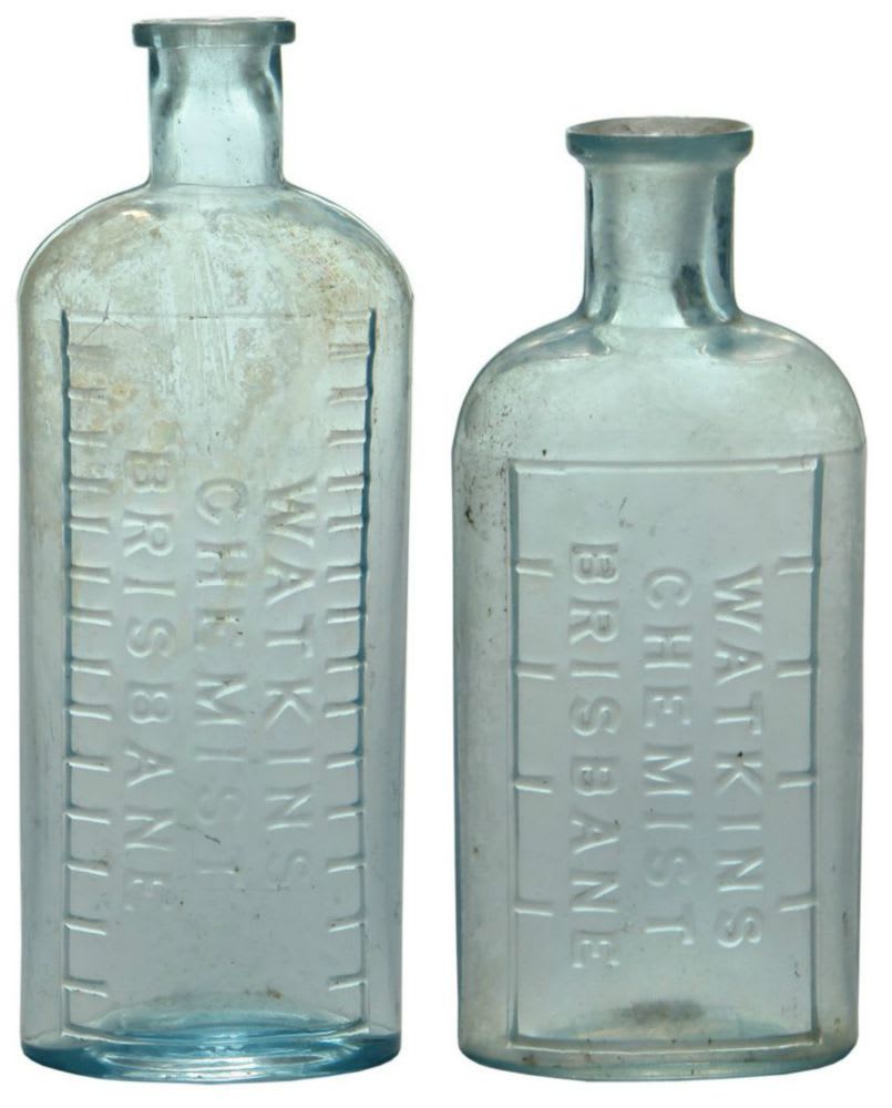 Collection Antique Chemist Prescription Bottles
