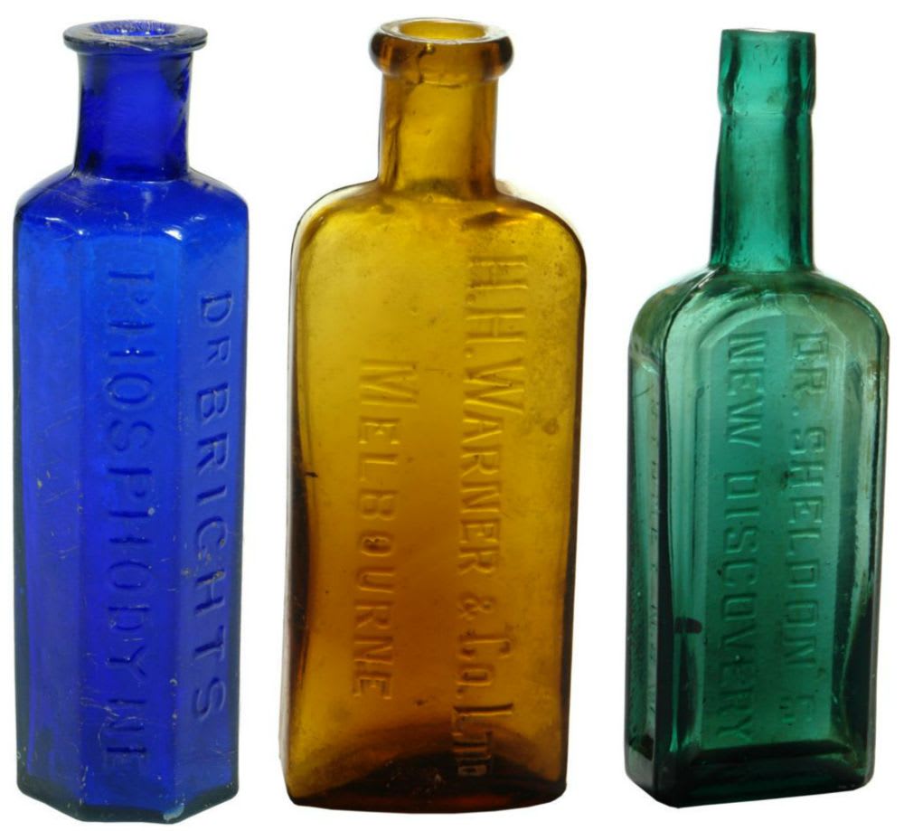 Collection Antique Medical Bottles