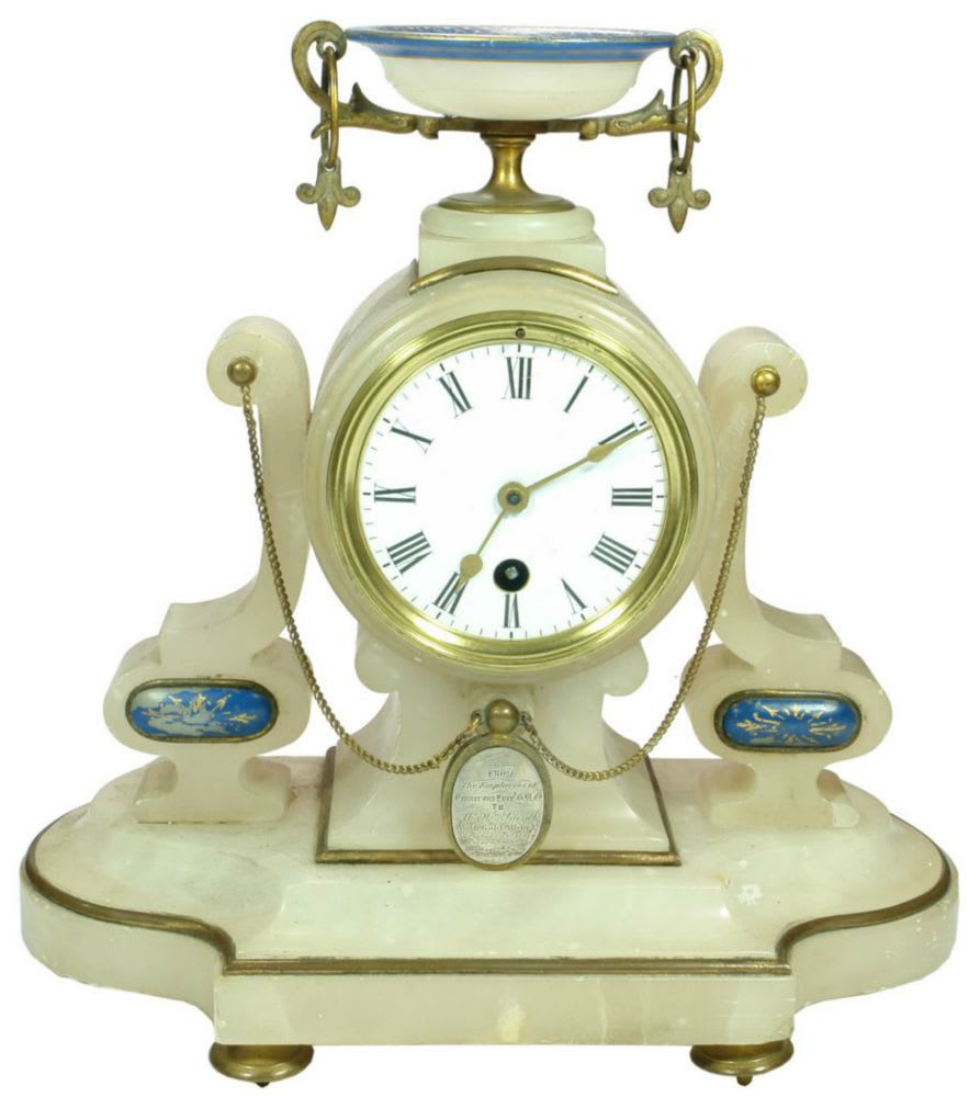 Alabaster Mantle Clock Camerons Clunes
