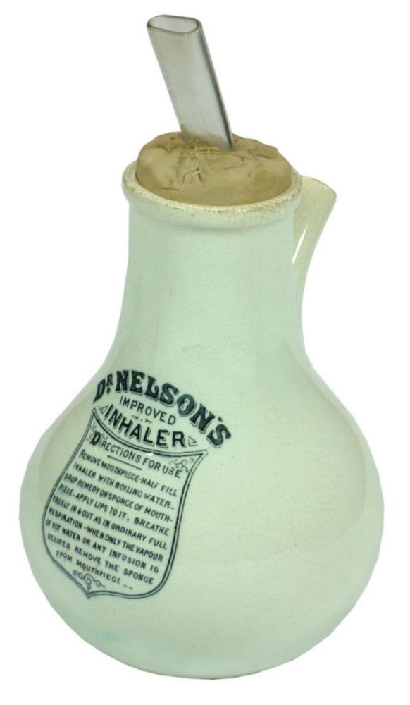 Nelson's Improved Inhaler Ceramic Jar