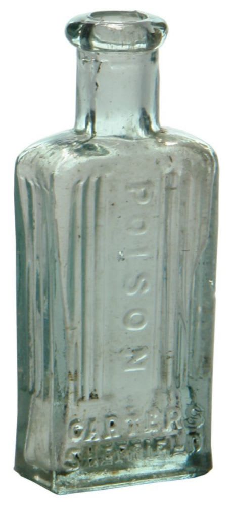 Poison Carters Sheffield Glass Bottle