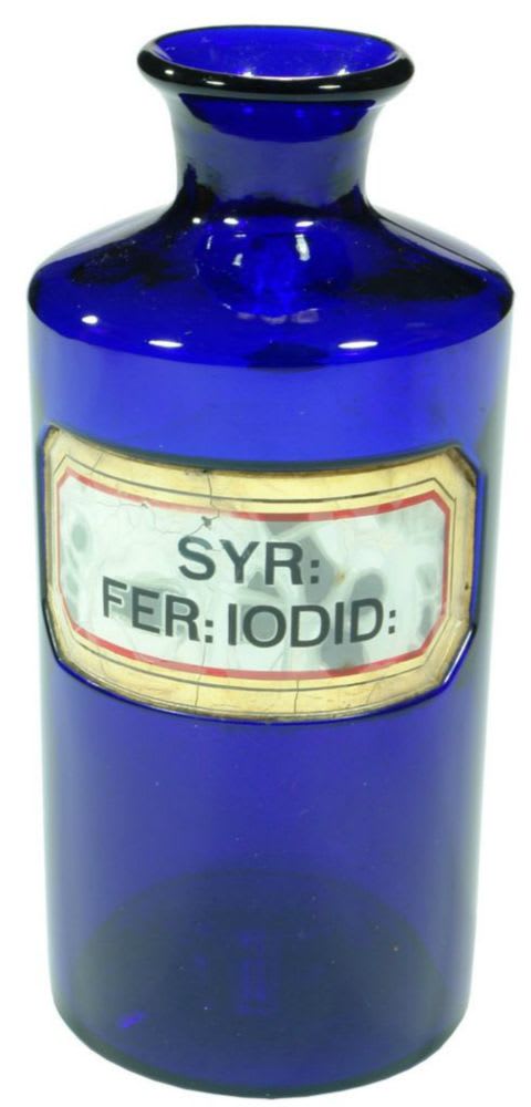 Syr Fer Iodid Cobalt Blue Bottle