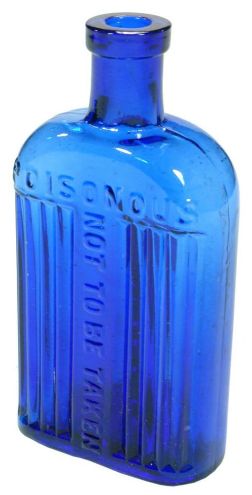 Lugeneol Solution Poisonous Cobalt Blue Bottle