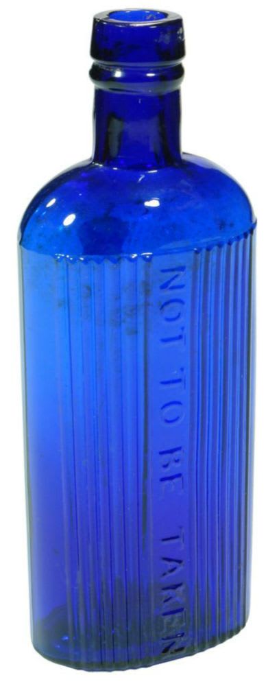 Not To Be Taken Cobalt Blue Poison Bottle