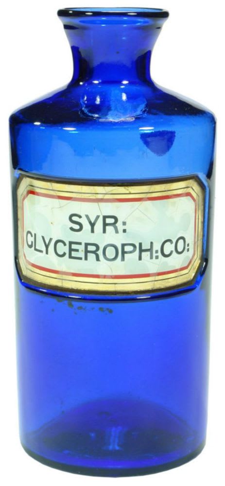 Syr Glyceroph Cobalt Blue Pharmacy Bottle