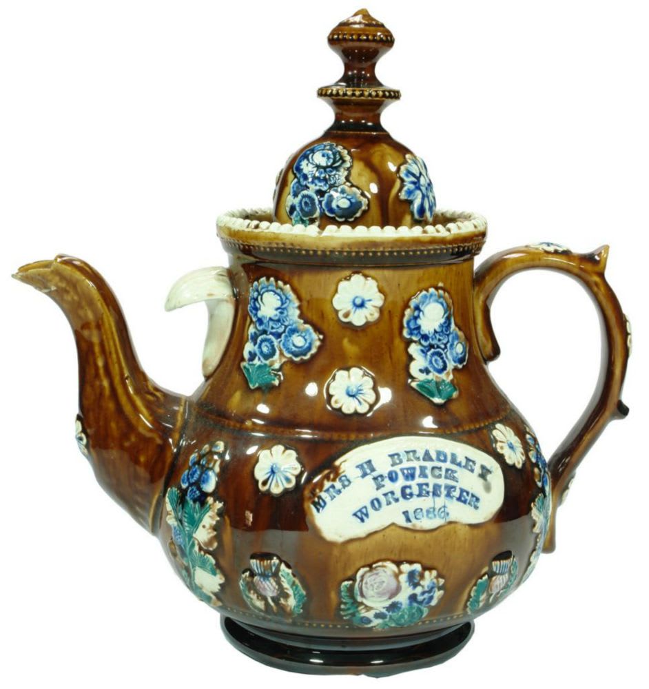 Bradley Powick Worcester bargeware Teapot