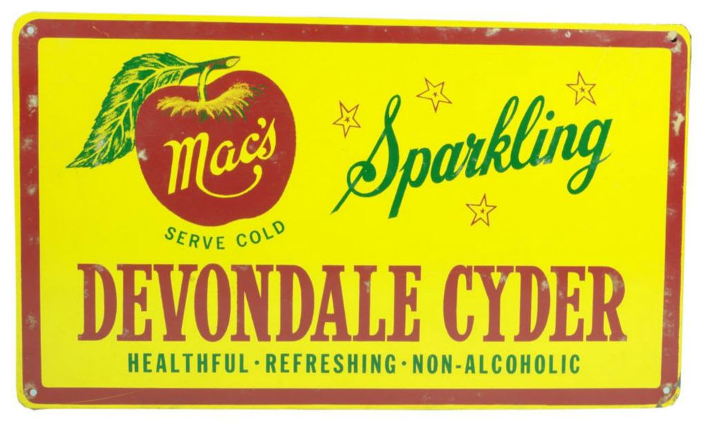 Macs Sparkling Devondale Cyder Tin Sign