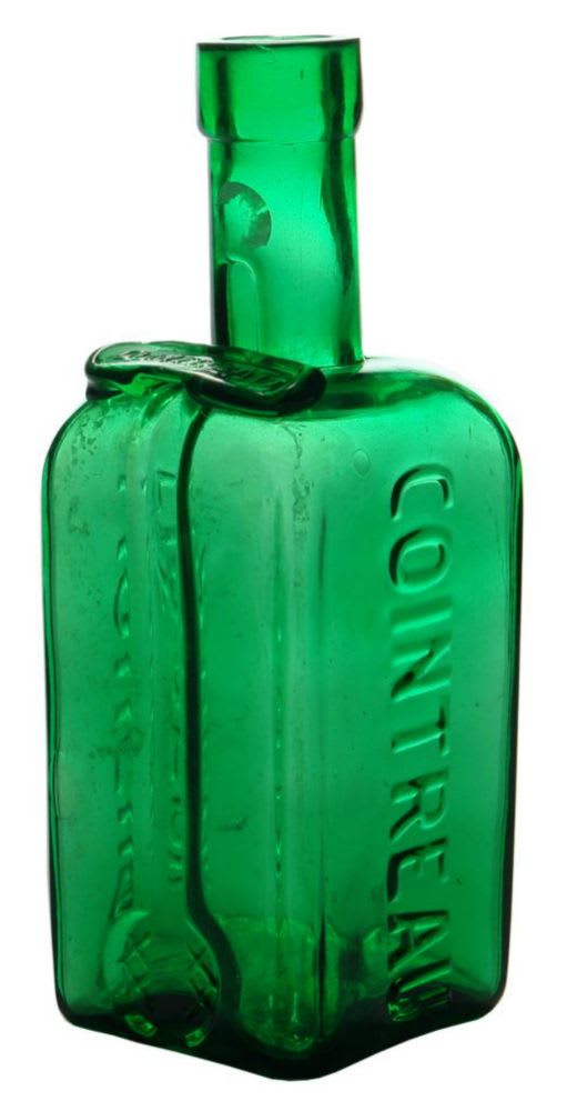 Cointreau Liqueur Green Glass Bottle