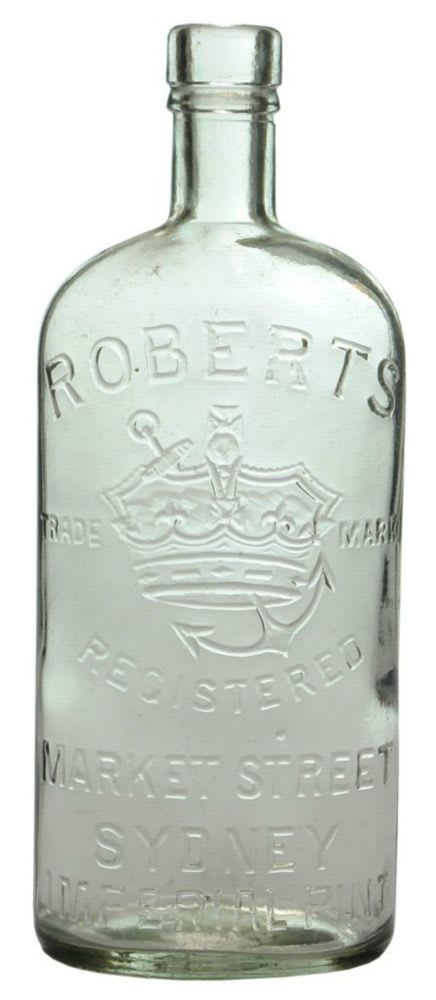 Roberts Sydney Crown Anchor Whisky Bottle