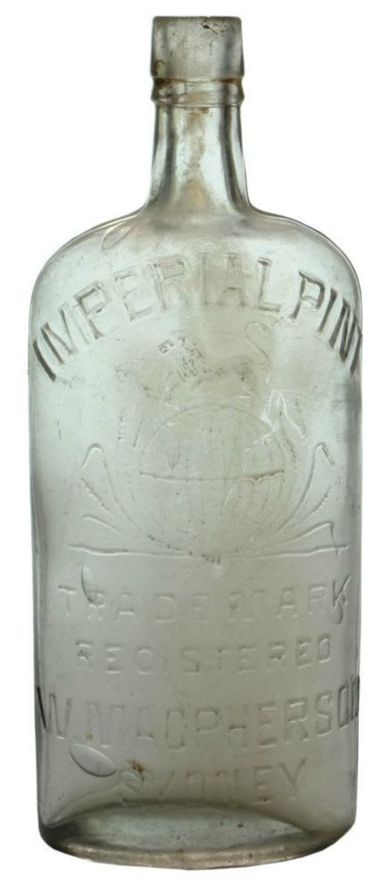 Macpherson Sydney Lion Globe Whisky Bottle