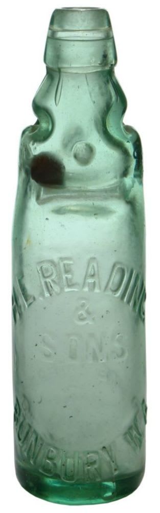 Reading Bunbury Acme Patent Brown Marble Bottle