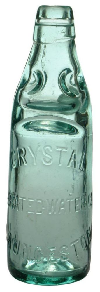 Crystal Aerated Water Launceston Codd Bottle
