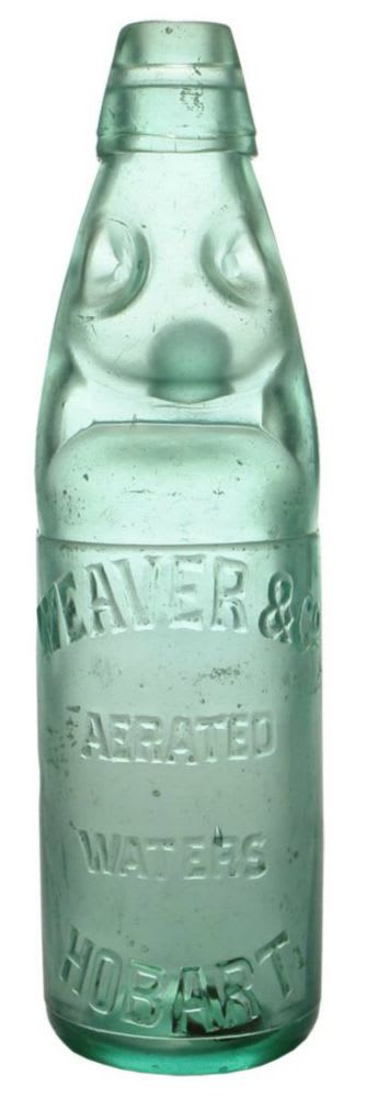 Weaver Aerated Waters Hobart Codd Bottle